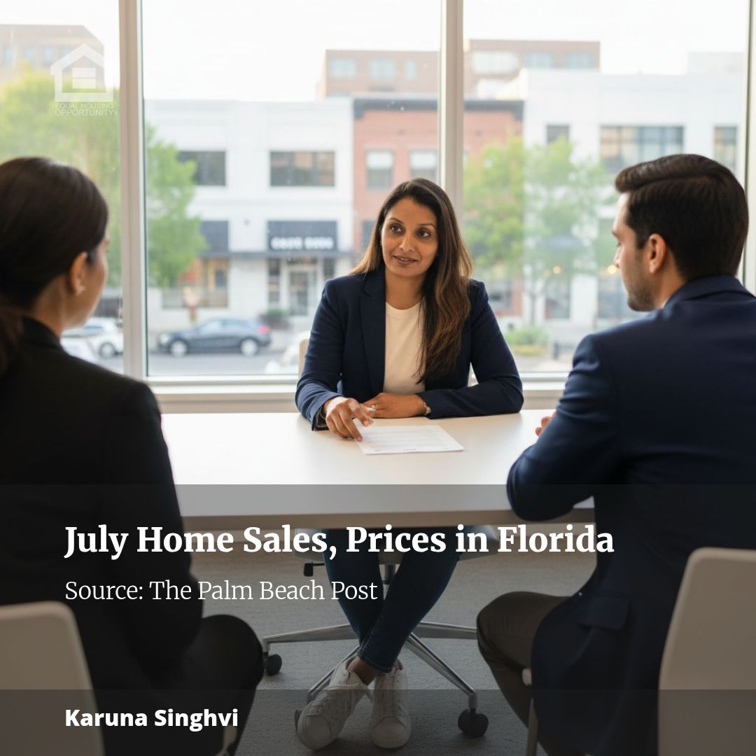 How July home sales, prices fared in your part of Florida